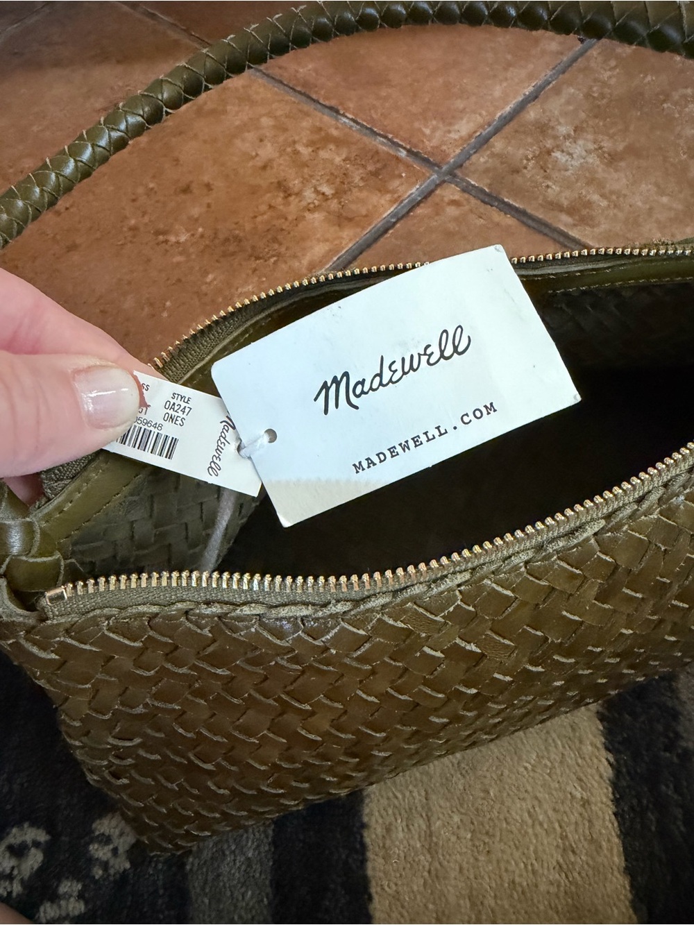 MADEWELL The Signature Woven Mini Zip Shoulder Bag $158 - Picture 5 of 5